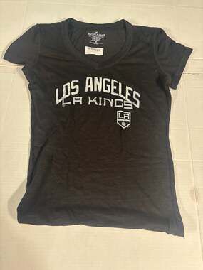 Soft As A Grape Los Angeles Kings Women's Black Light Tri-Blend T-Shirt Small